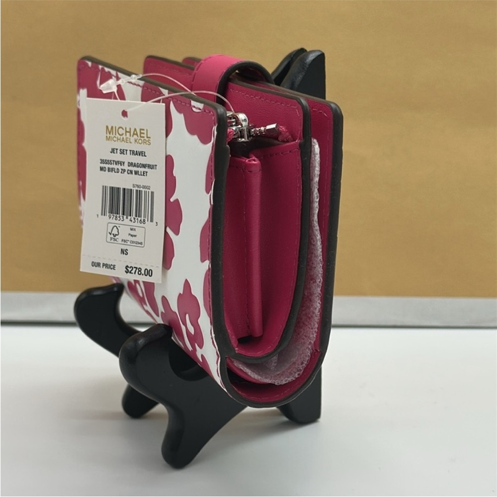 Michael Kors Pink Floral Wallet - Picture 3 of 14